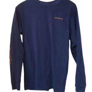Patagonia Long-Sleeved Tee, Size S, Navy